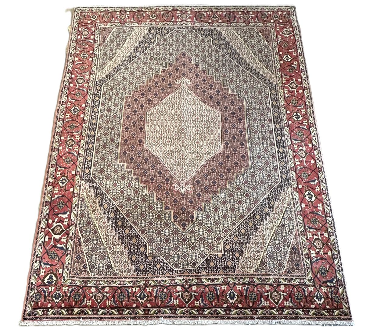 Hand-Knotted Tribal Persian Senneh Sanandaj Carpet