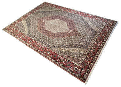 Hand-Knotted Tribal Persian Senneh Sanandaj Carpet