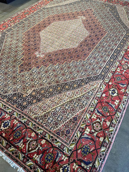 Hand-Knotted Tribal Persian Senneh Sanandaj Carpet