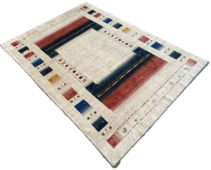 Hand-Woven Tribal Persian Gabbeh Rug