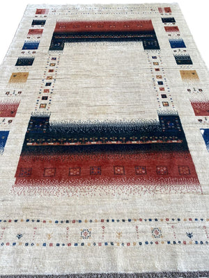 Hand-Woven Tribal Persian Gabbeh Rug