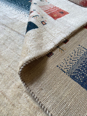 Hand-Woven Tribal Persian Gabbeh Rug