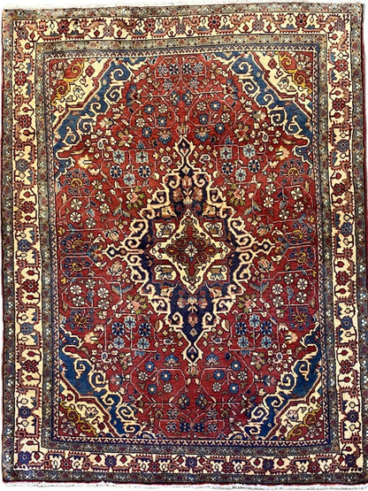 Fine Hand-Knotted Persian Jozan Rug