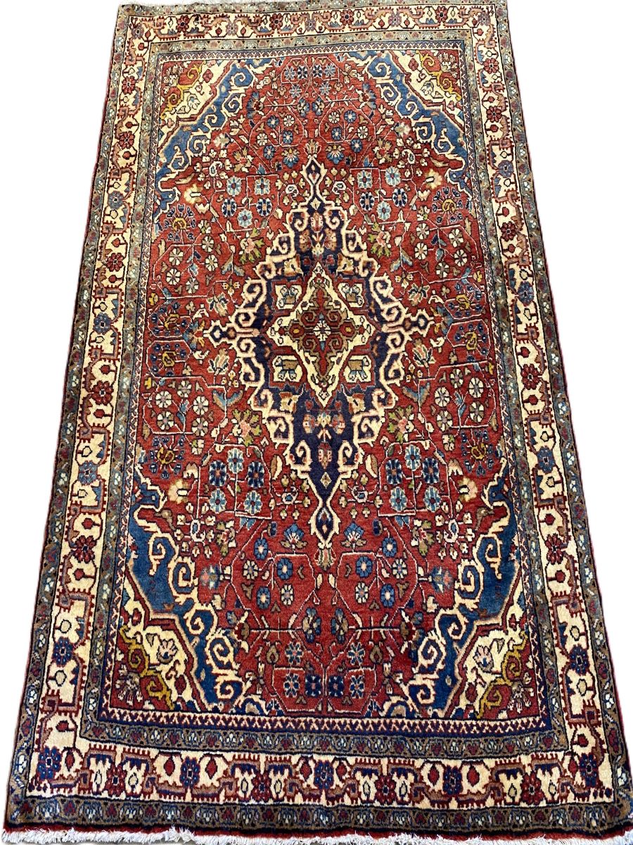 Fine Hand-Knotted Persian Jozan Rug