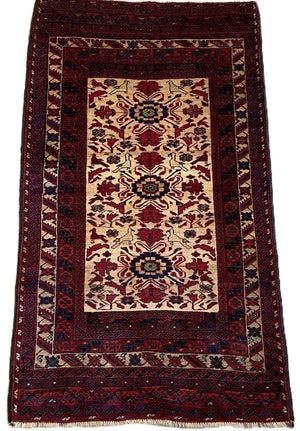 Hand-Knotted Tribal Persian Balouch Rug