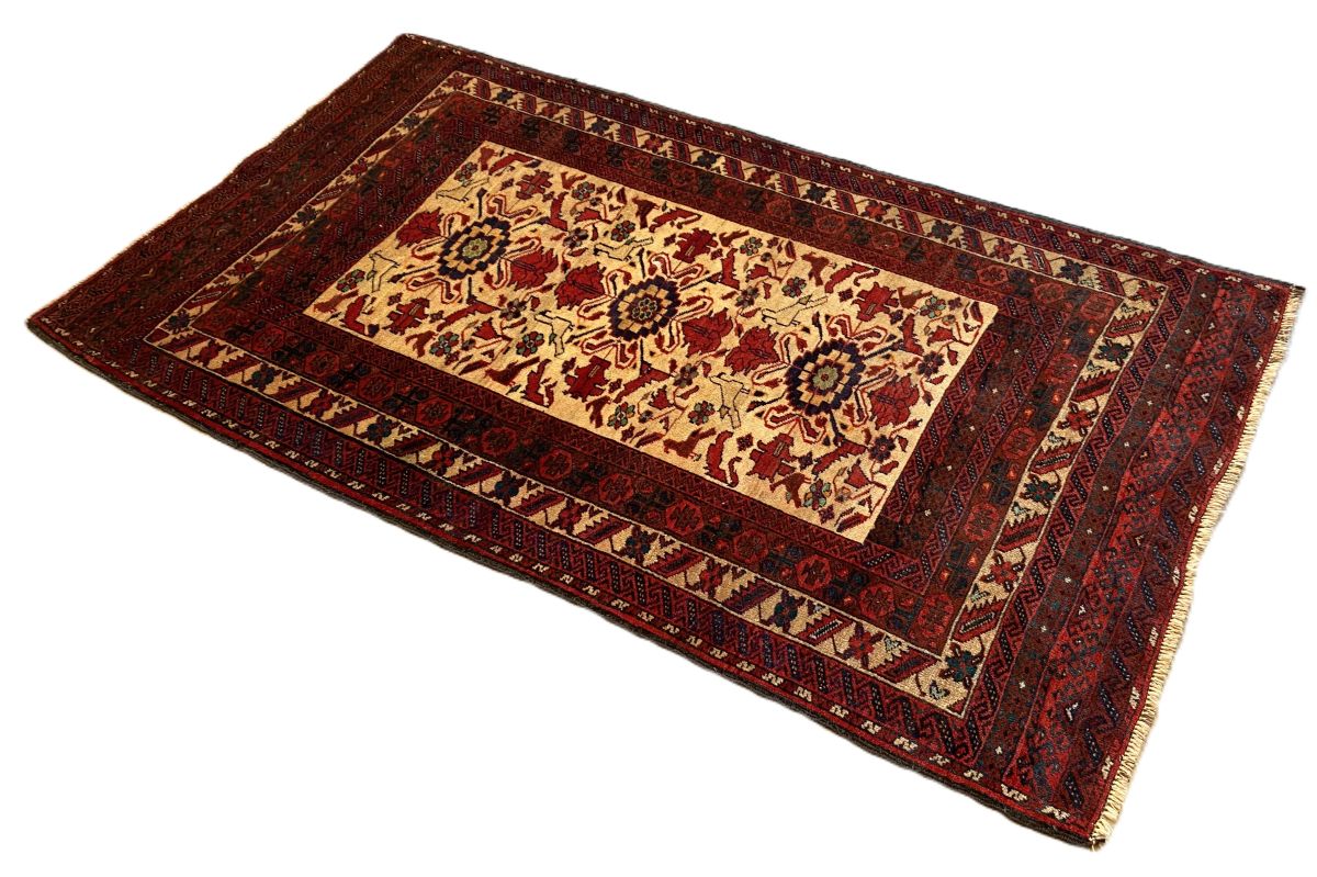 Hand-Knotted Tribal Persian Balouch Rug