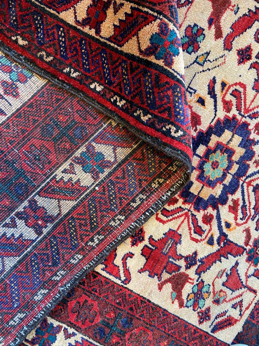 Hand-Knotted Tribal Persian Balouch Rug