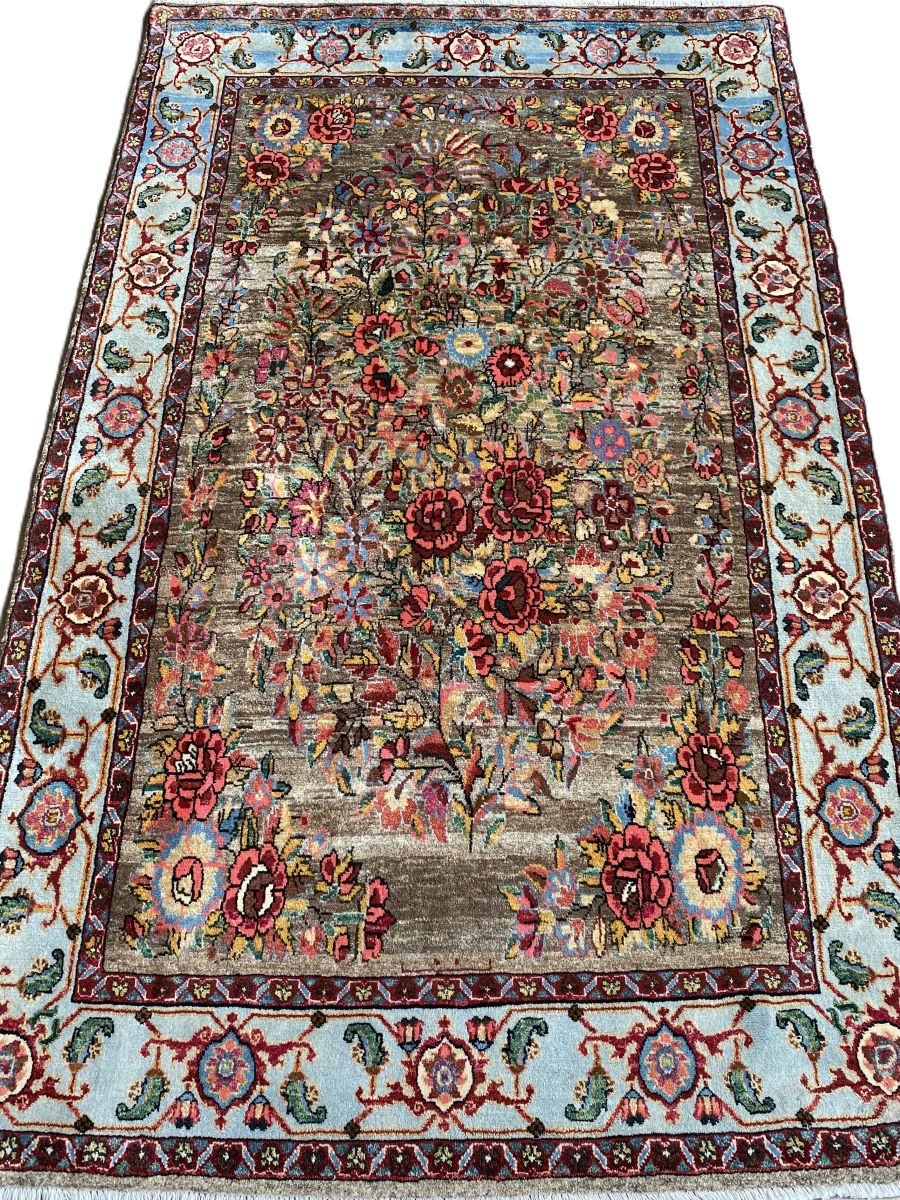 Rare Hand-Knotted Persian Bidjar Rug