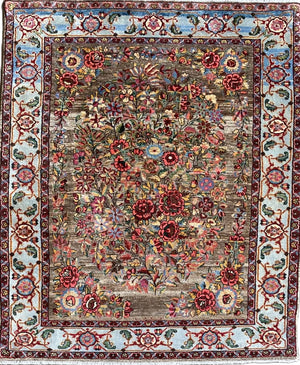 Rare Hand-Knotted Persian Bidjar Rug