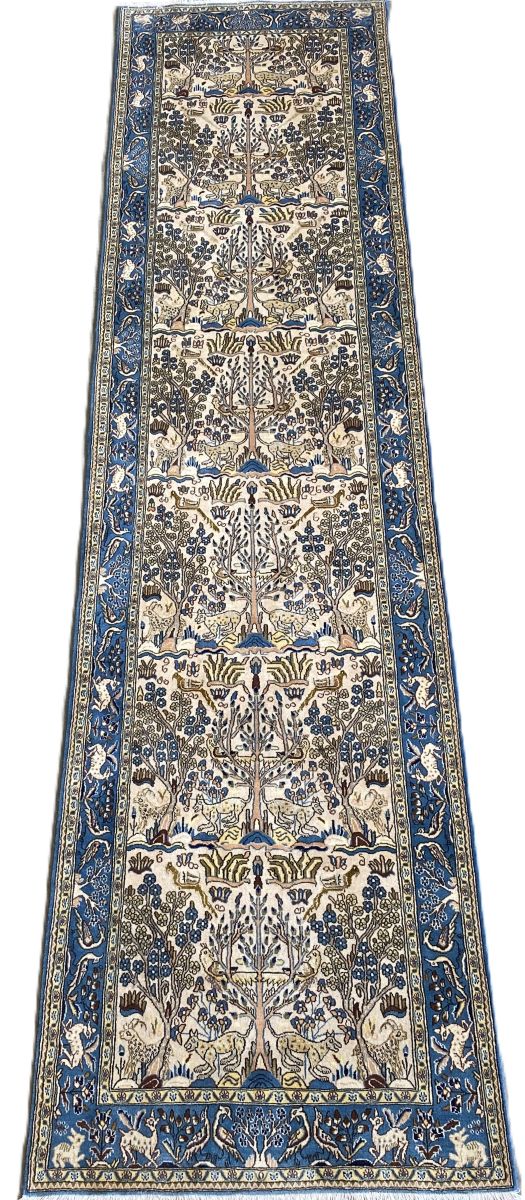 Fine Hand-Knotted Persian Qum Runner
