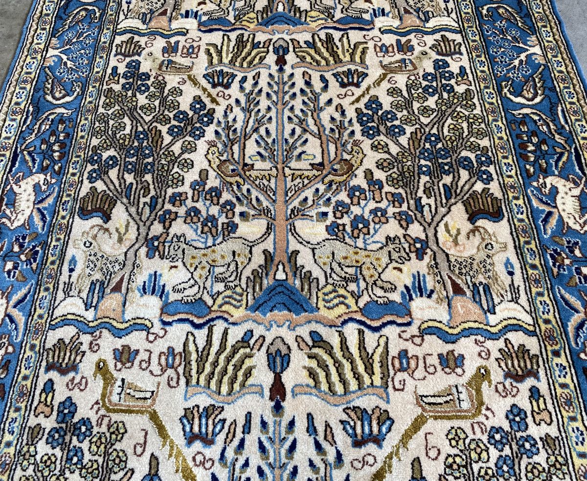 Fine Hand-Knotted Persian Qum Runner