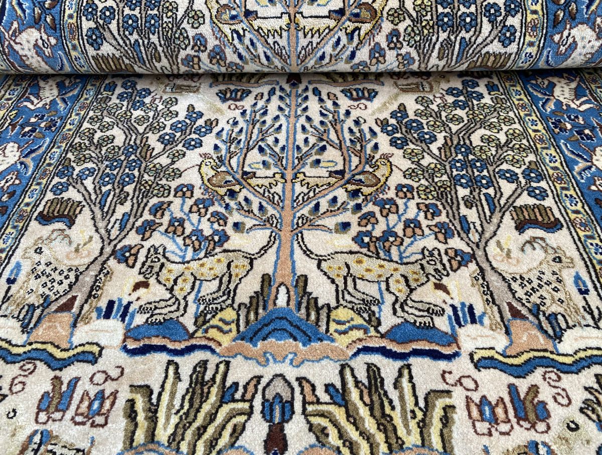 Fine Hand-Knotted Persian Qum Runner