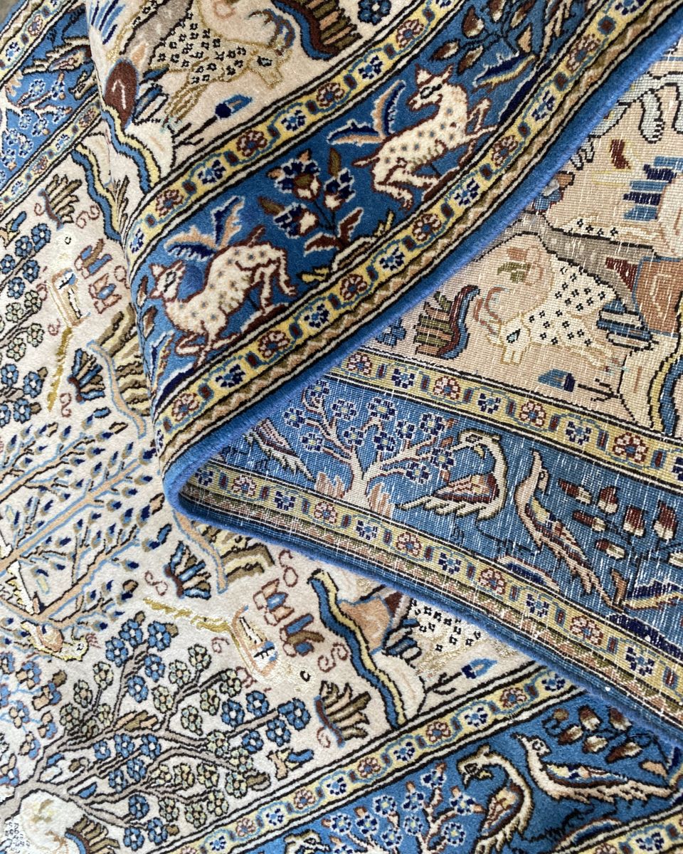 Fine Hand-Knotted Persian Qum Runner