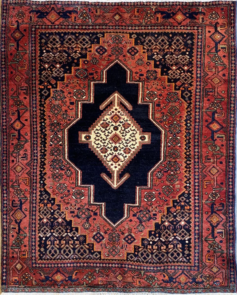 Hand-Knotted Tribal Persian Senneh Sanandaj Rug