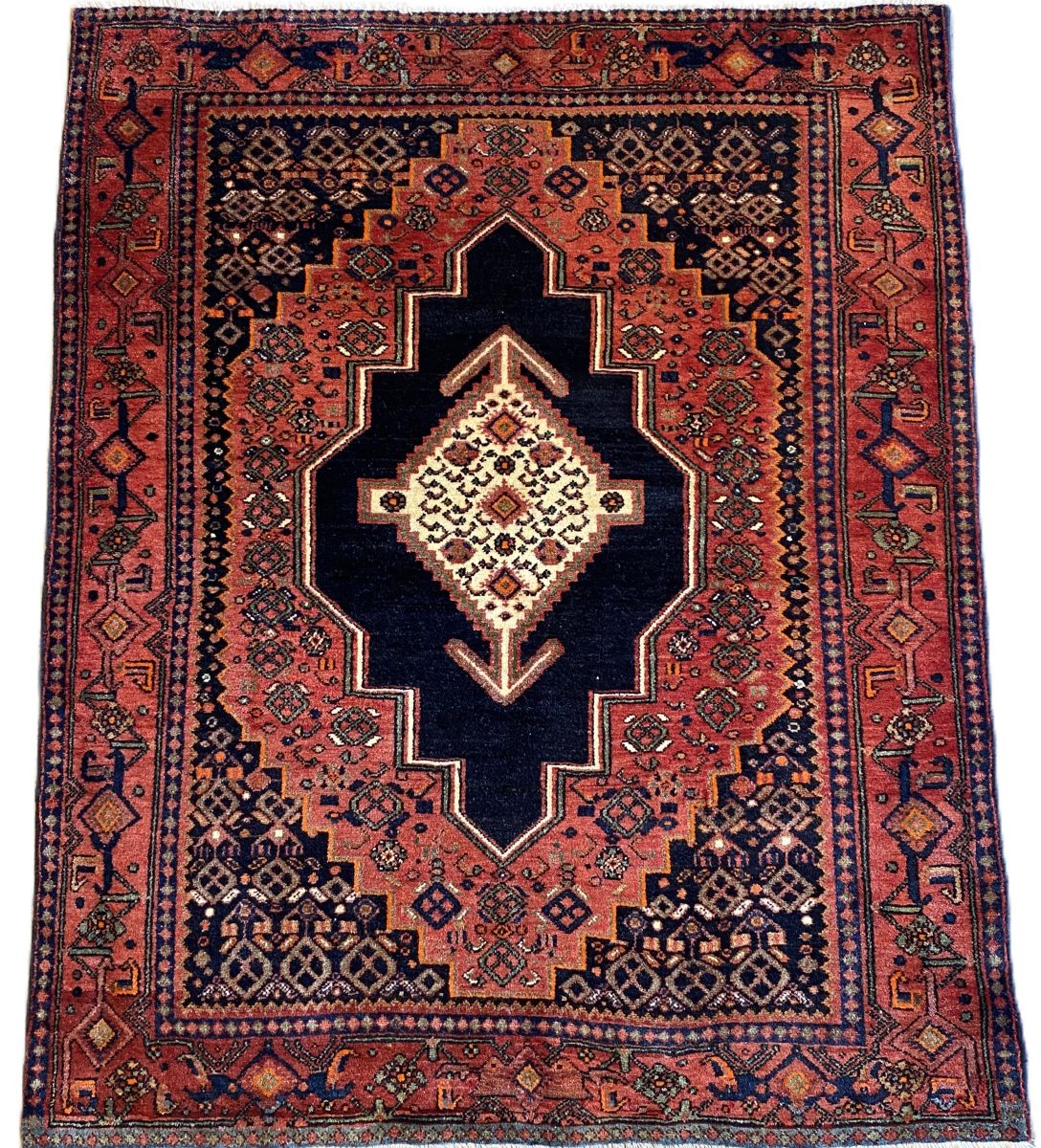Hand-Knotted Tribal Persian Senneh Sanandaj Rug