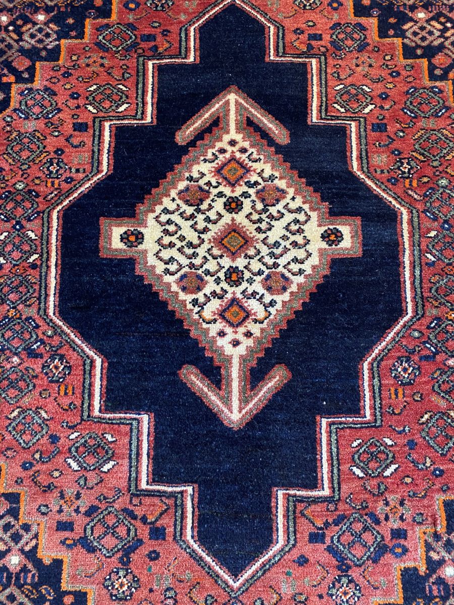 Hand-Knotted Tribal Persian Senneh Sanandaj Rug