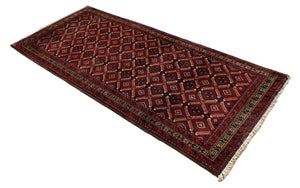 Hand-Knotted Tribal Persian Turkoman Balouch Rug
