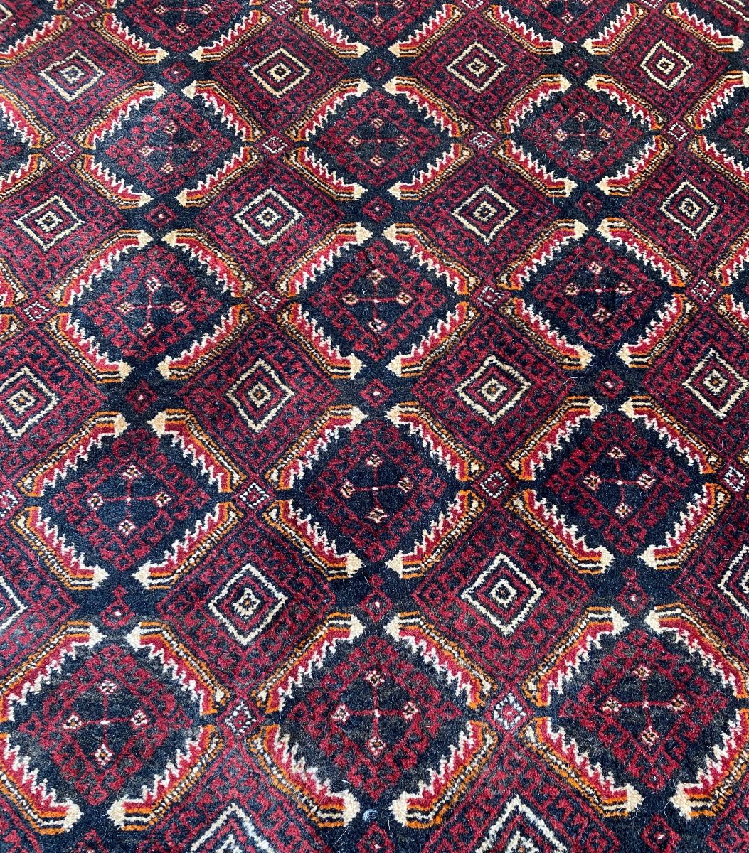 Hand-Knotted Tribal Persian Turkoman Balouch Rug