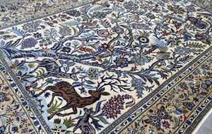 Superfine Hand-Knotted Persian Kashan Carpet