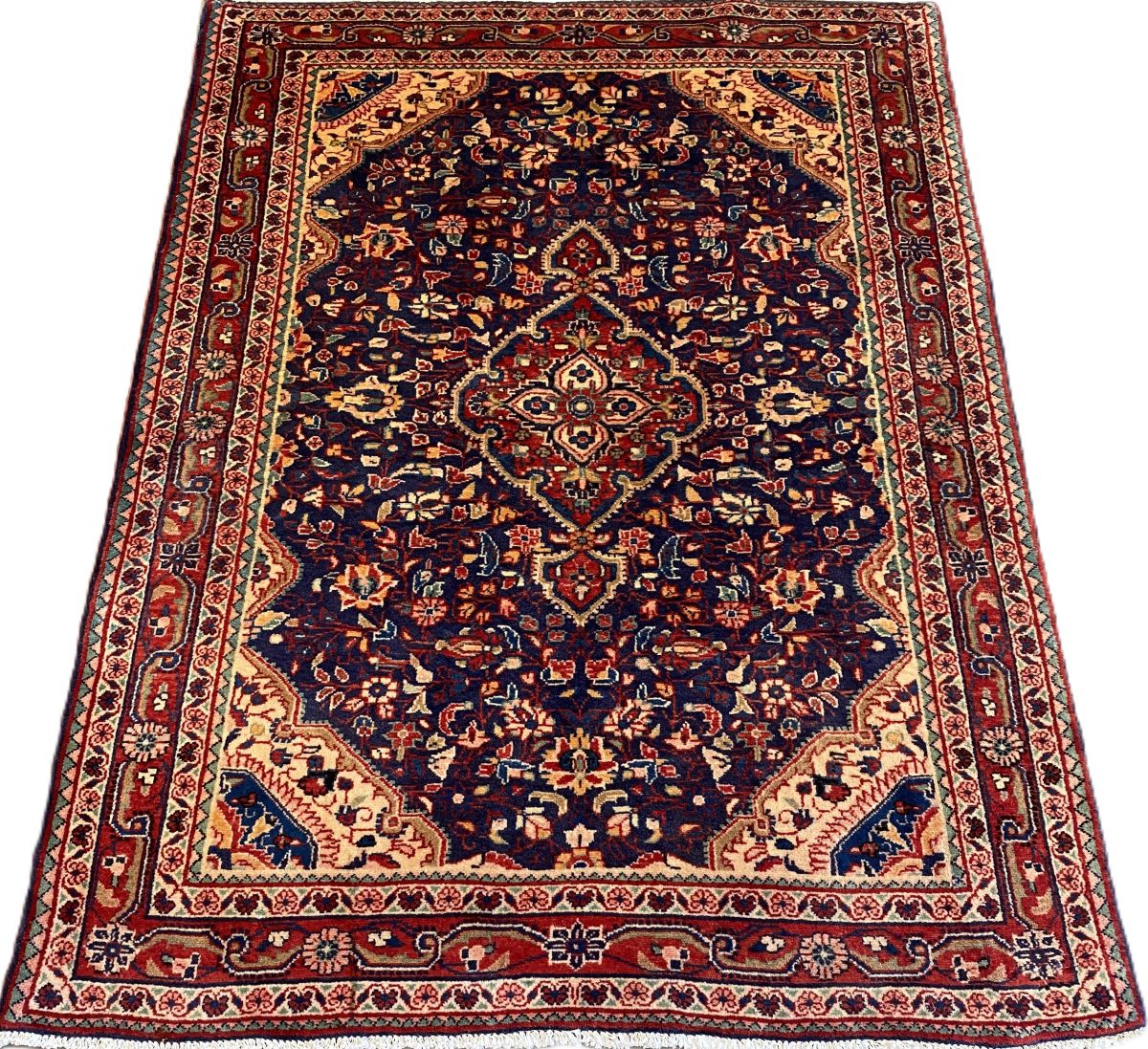 Fine Hand-Knotted Persian Jozan Rug