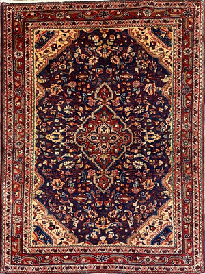 Fine Hand-Knotted Persian Jozan Carpet