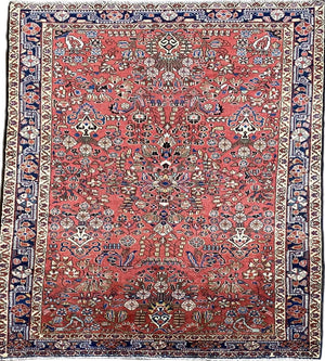 Fine Hand-Knotted Persian Jozan Rug