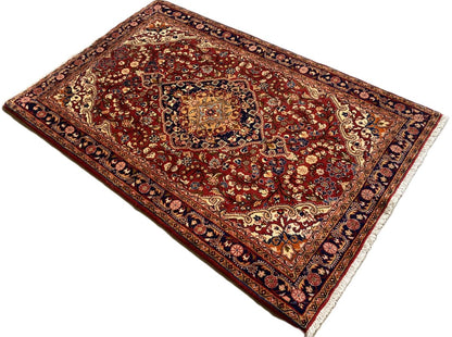 Fine Hand-Knotted Persian Jozan Rug