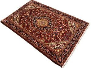 Fine Hand-Knotted Persian Jozan Rug