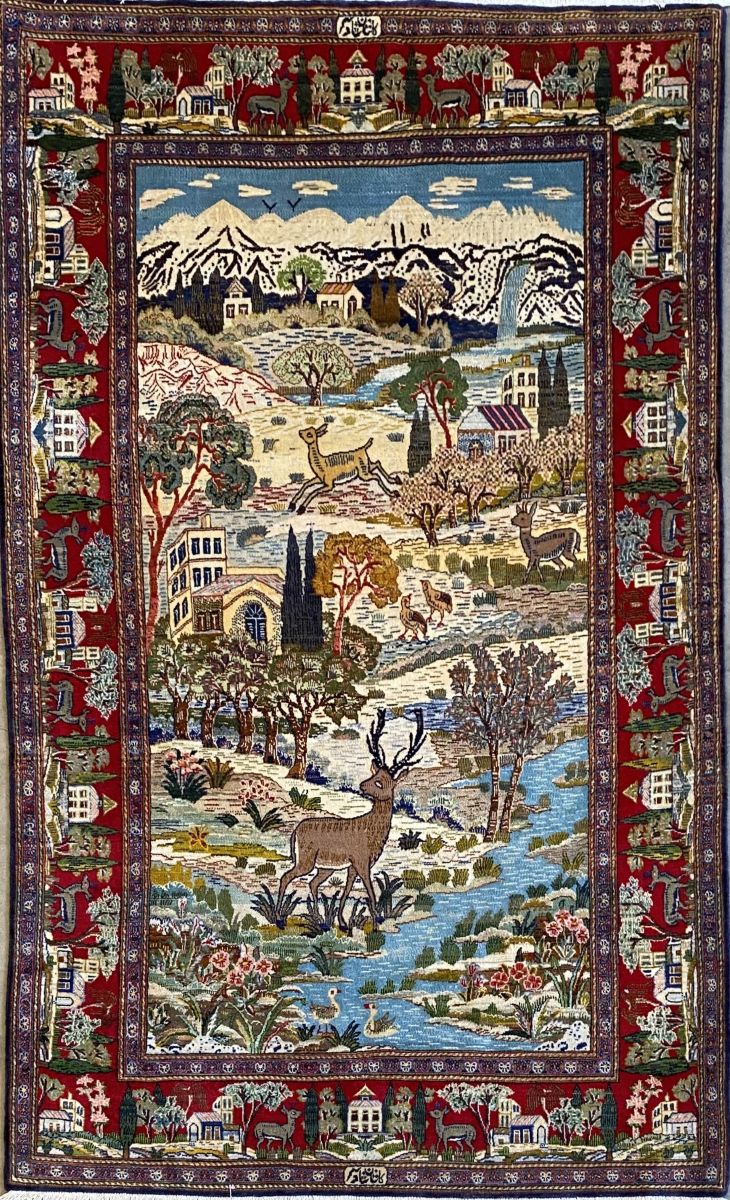 Fine Hand-knotted Persian Kashan Carpet