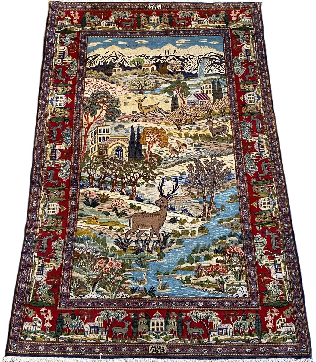 Fine Hand-knotted Persian Kashan Carpet