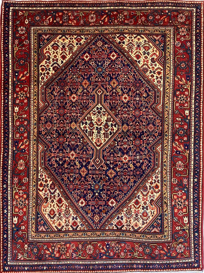 Fine Hand-Knotted Persian Jozan Rug