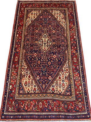 Fine Hand-Knotted Persian Jozan Carpet