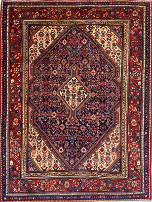 Fine Hand-Knotted Persian Jozan Carpet