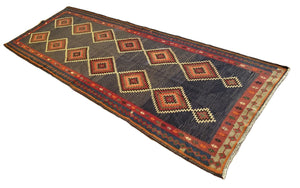 Hand-Woven Tribal Persian Qashqaie Kilim