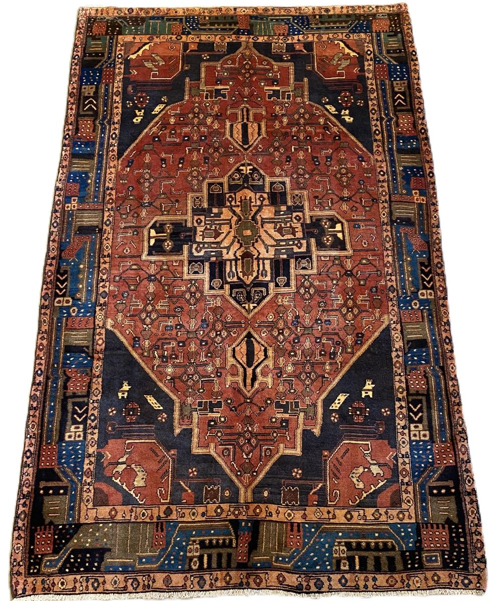 Hand-Knotted Tribal Persian Kolyaie Rug