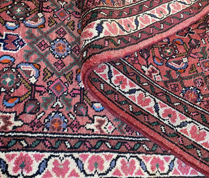 Hand-Knotted Tribal Persian Hossainabad Runner