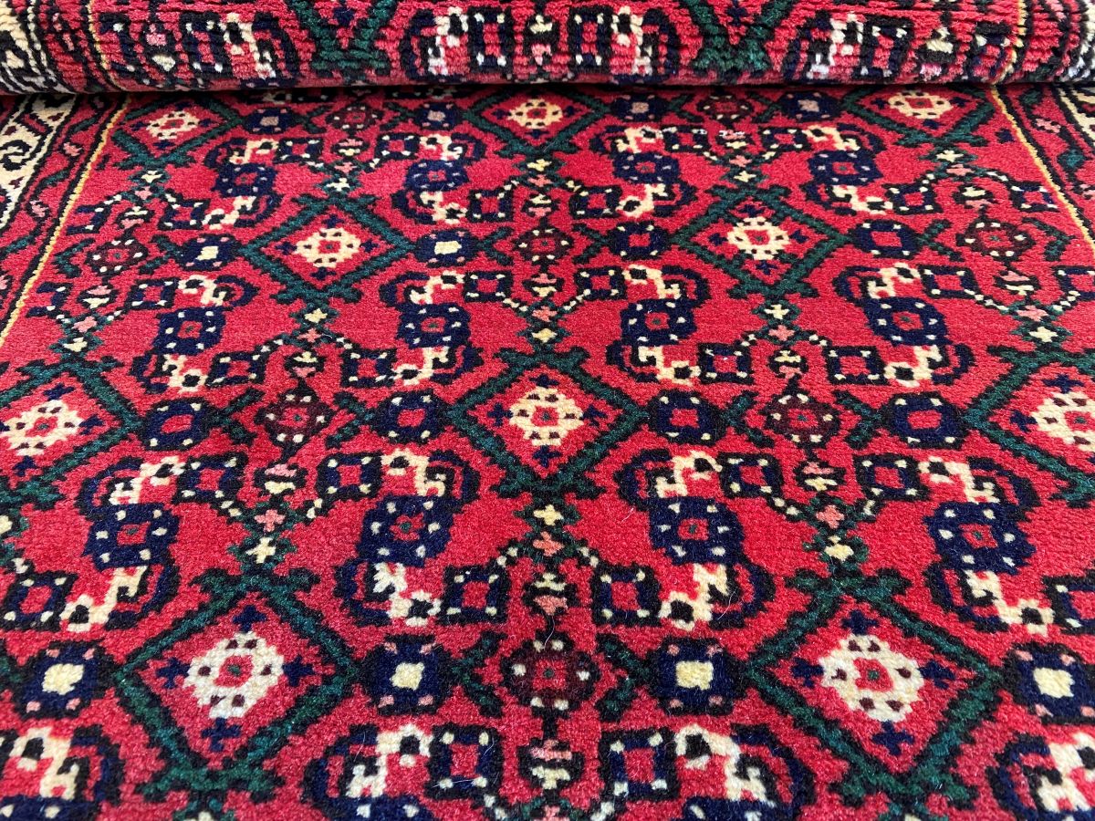 Hand-Knotted Persian Hossainabad Runner