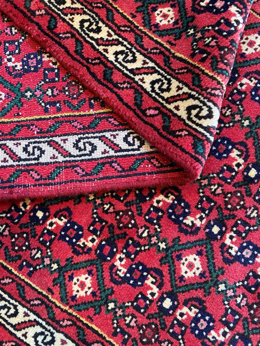 Hand-Knotted Persian Hossainabad Runner