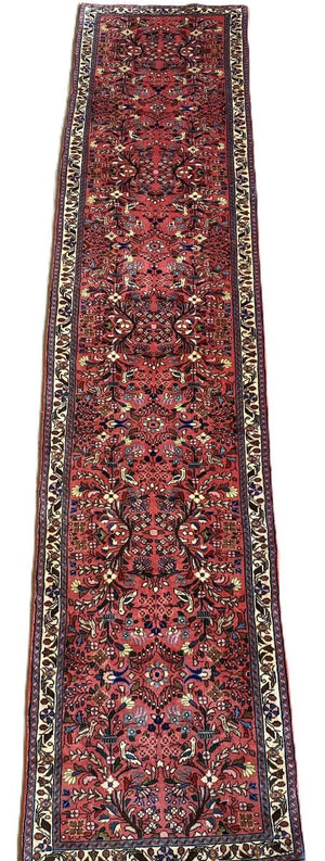 Hand-Knotted Persian Mehraban Runner