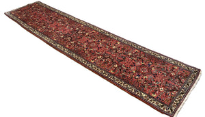 Hand-Knotted Persian Mehraban Runner