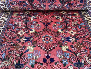 Hand-Knotted Persian Mehraban Runner