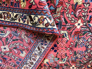Hand-Knotted Persian Mehraban Runner
