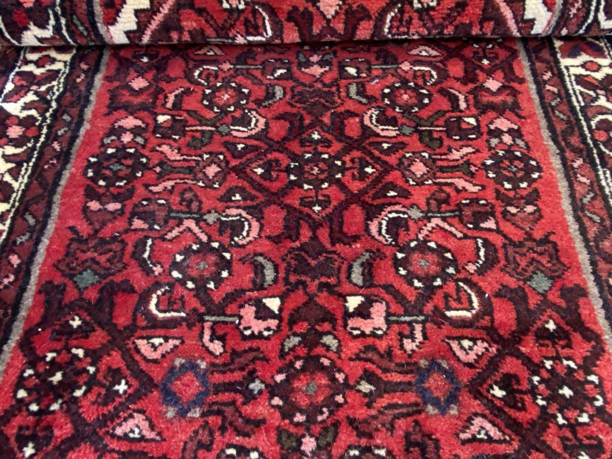 Hand-Knotted Persian Hossainabad Runner