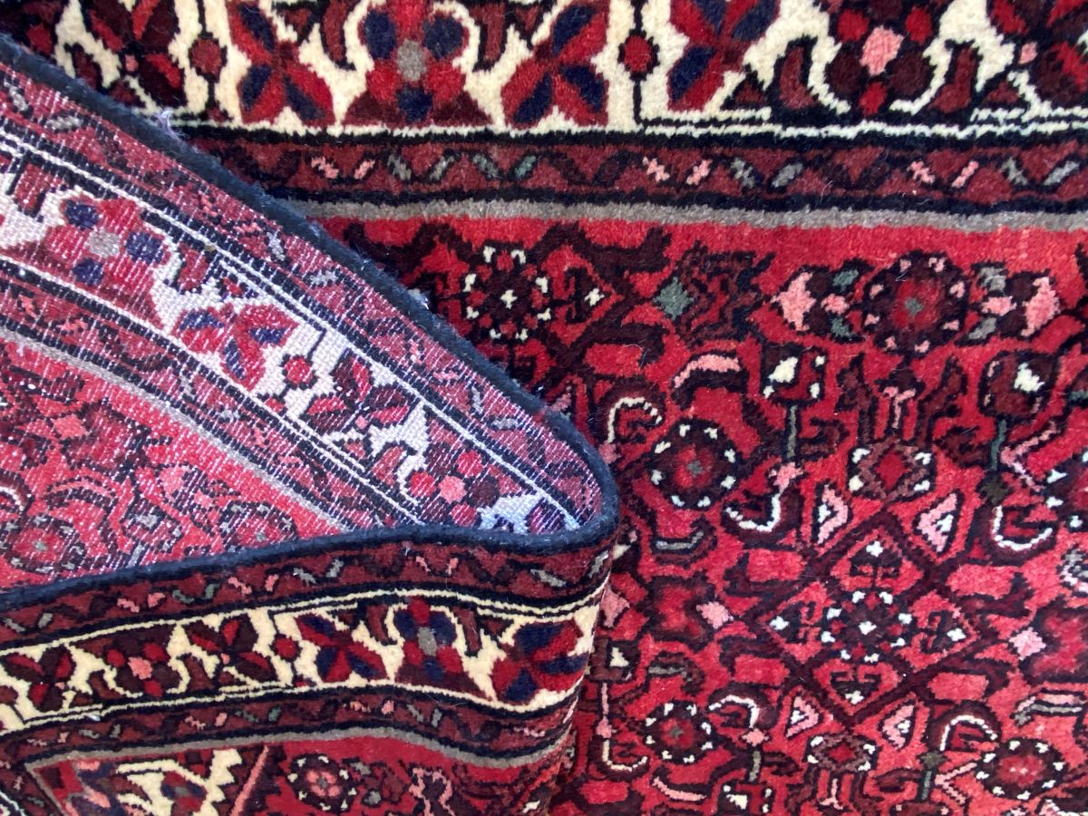Hand-Knotted Persian Hossainabad Runner