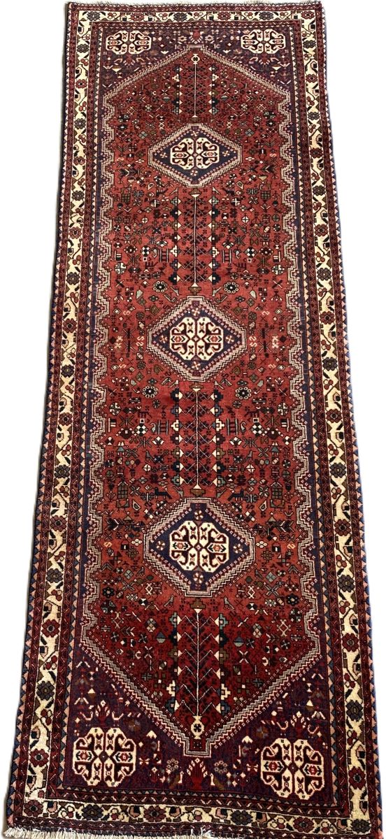 Hand-Knotted Persian Abadeh Heybatlou Runner