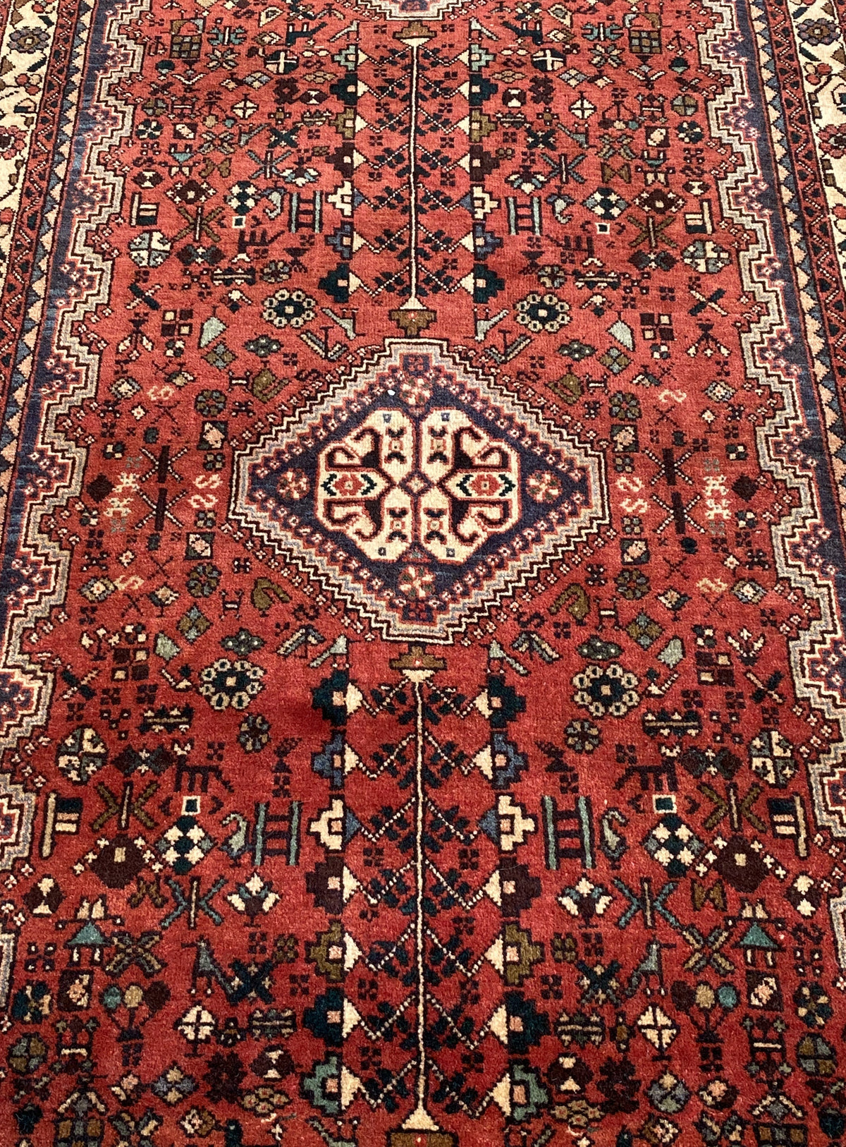 Hand-Knotted Persian Abadeh Heybatlou Runner