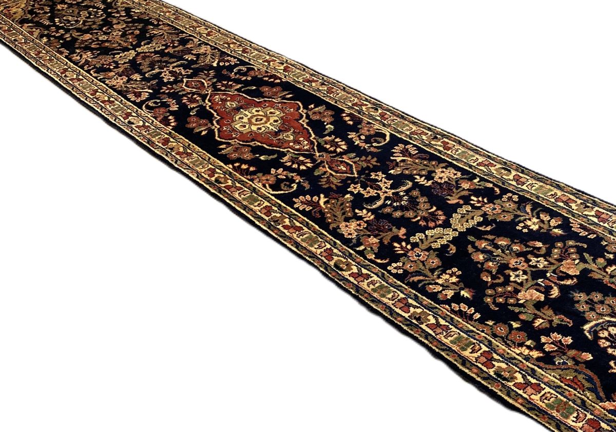 Traditional Hand-Knotted Persian Mehraban Runner