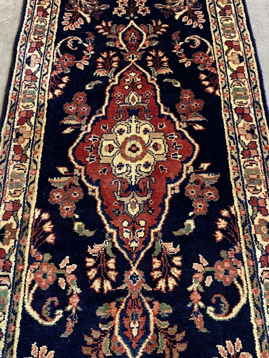 Traditional Hand-Knotted Persian Mehraban Runner
