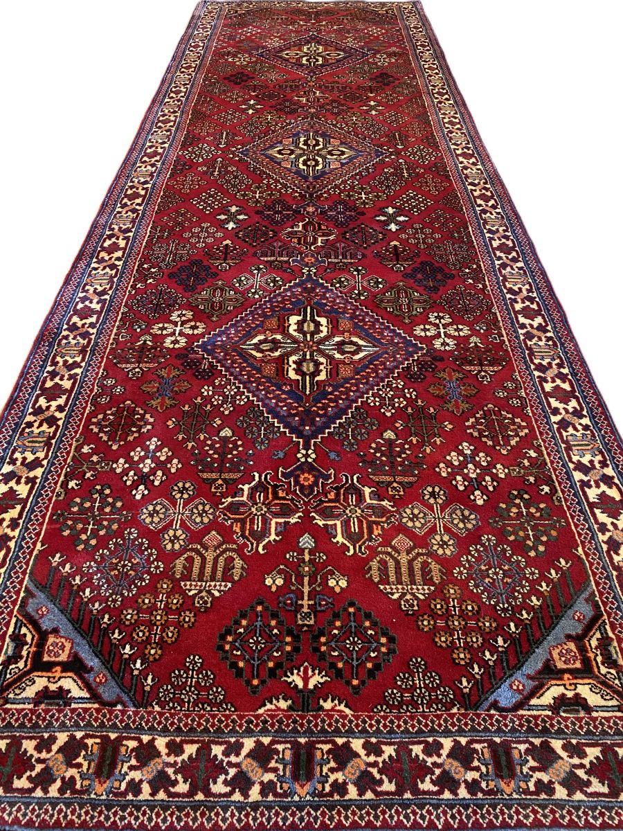 Hand-Knotted Persian Meymeh Runner