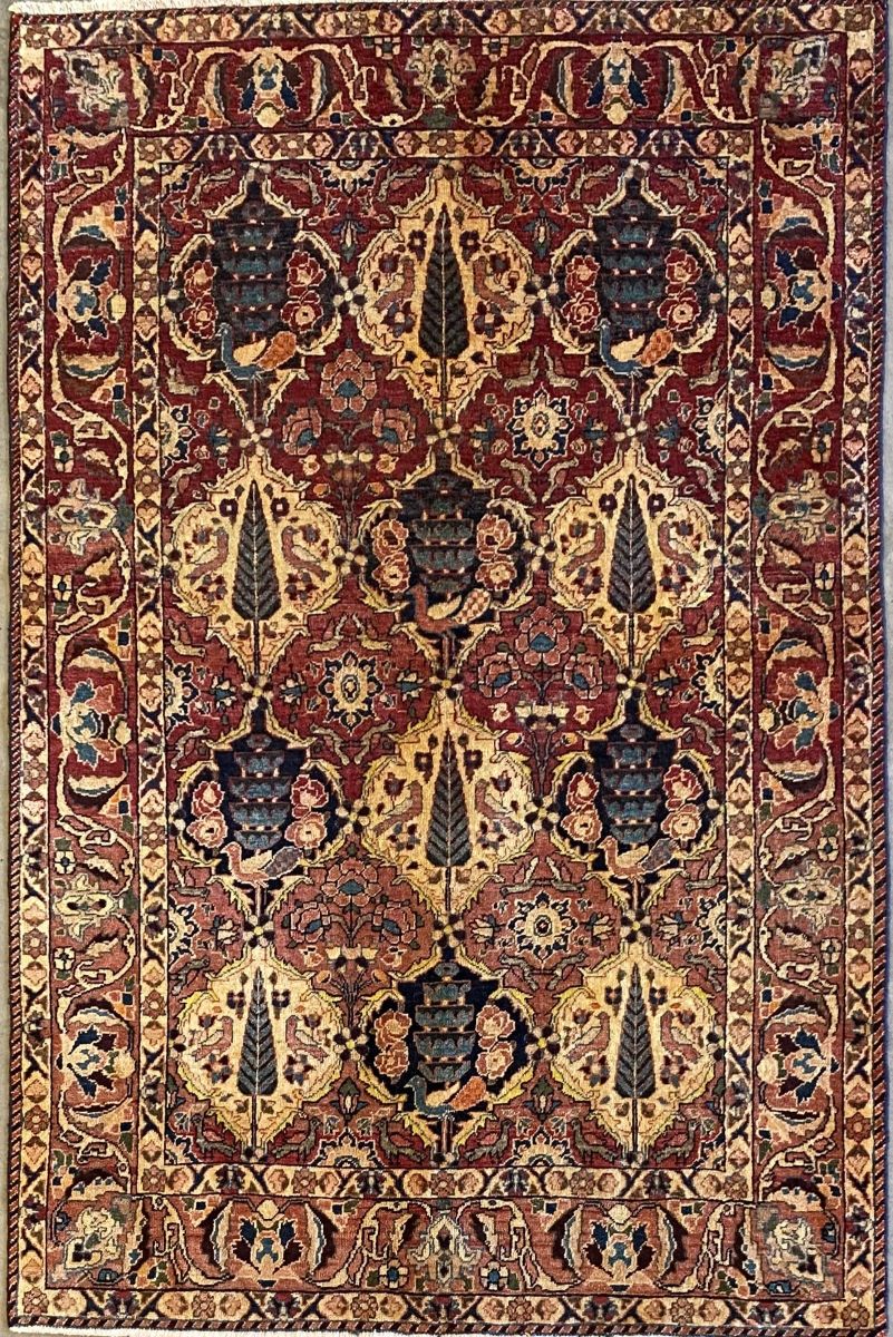 Hand-Knotted Tribal Persian Bakhtiar Rug
